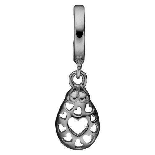 Christina Collect 925 sterling silver Secret Hearts black rhodium-plated with hearts, model 610-B58